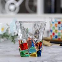 hand painted lines woven crystal glass whisky juice glass glass cup tequila shots glass wine glass whiskey glass lot glase wine