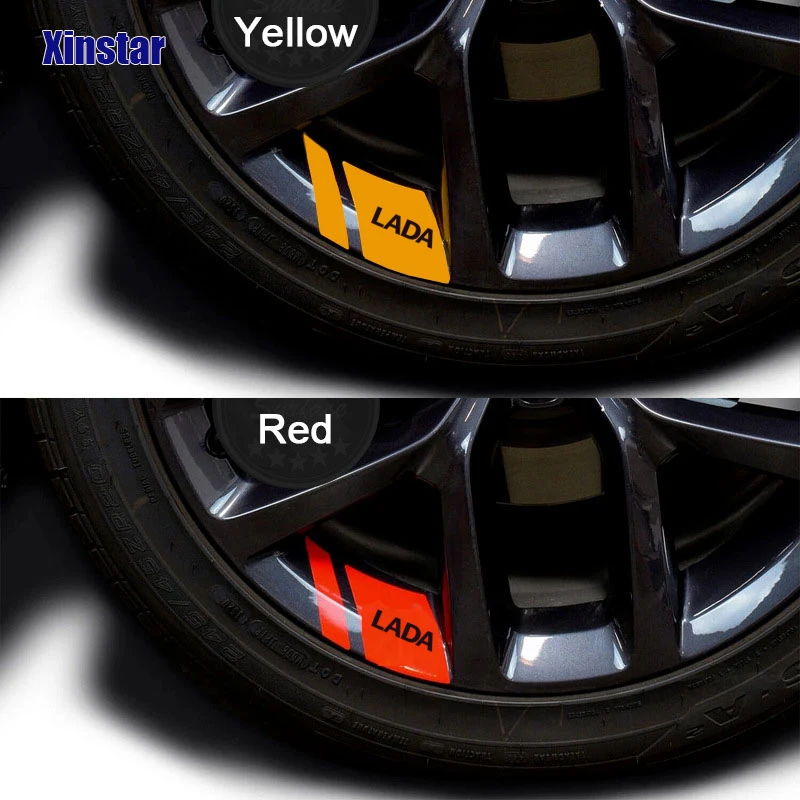 6 шт. наклейки на автомобильные колеса для Lada Vesta Xray Largus Granta NIVA аксессуары