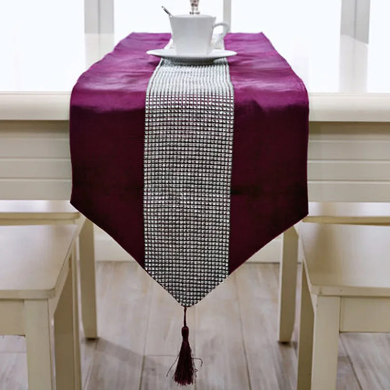 Tablecloth Runner Mat Flannel with Diamonds Dining Coffee Table Cover Decor Room Aesthetic Christmas Decorations 2022 | Дом и сад
