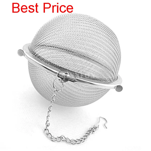 

100Pcs Stainless Steel Tea Ball Filter 304 Mesh Filter Taste Treasure Soup Seasoning Maker Locking Spice With Hook Mug 5/7/9CM