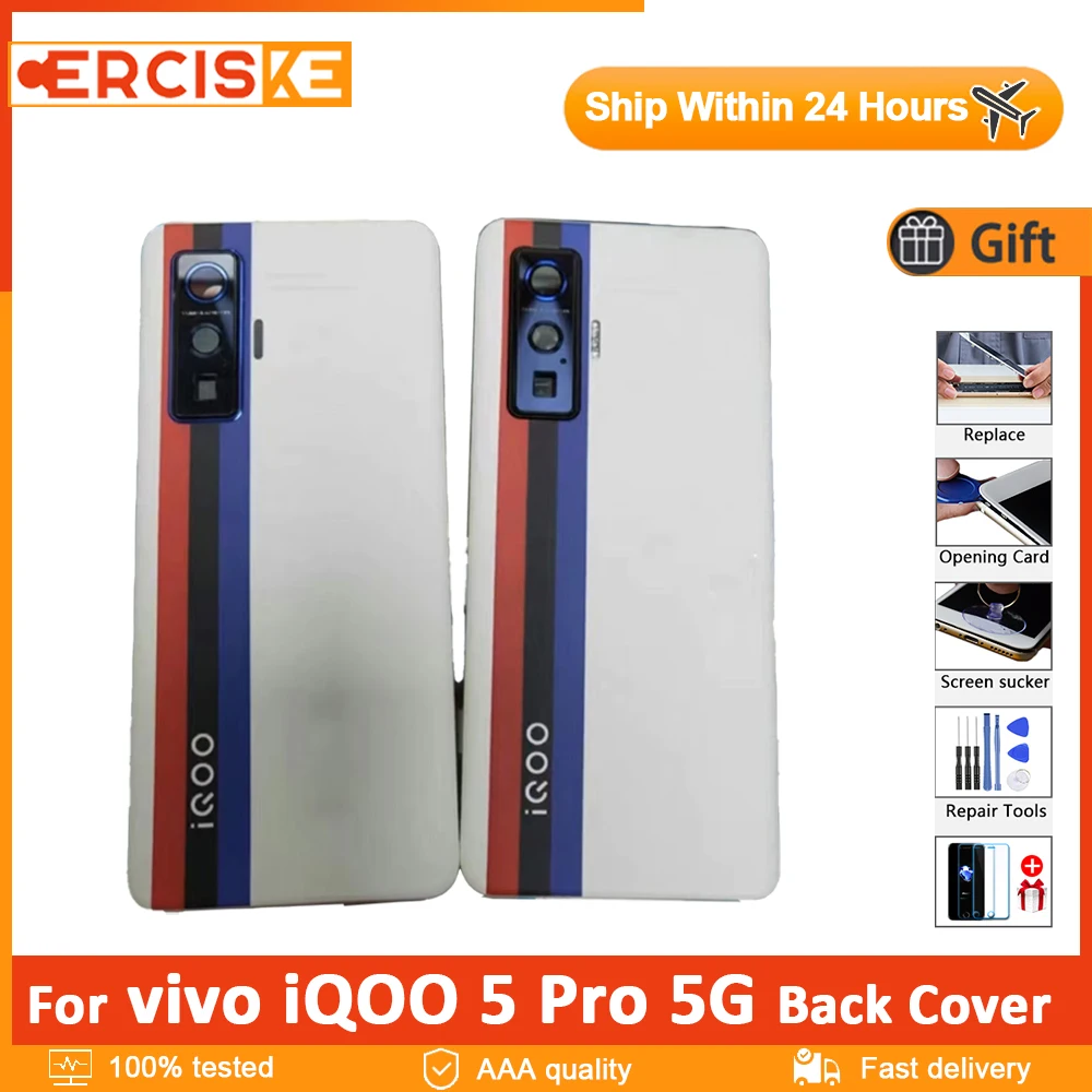 

Оригинальная задняя крышка батарейного отсека для vivo iQOO 5 Pro, задняя крышка, детская крышка v2025a для vivo iQOO 5Pro, замена