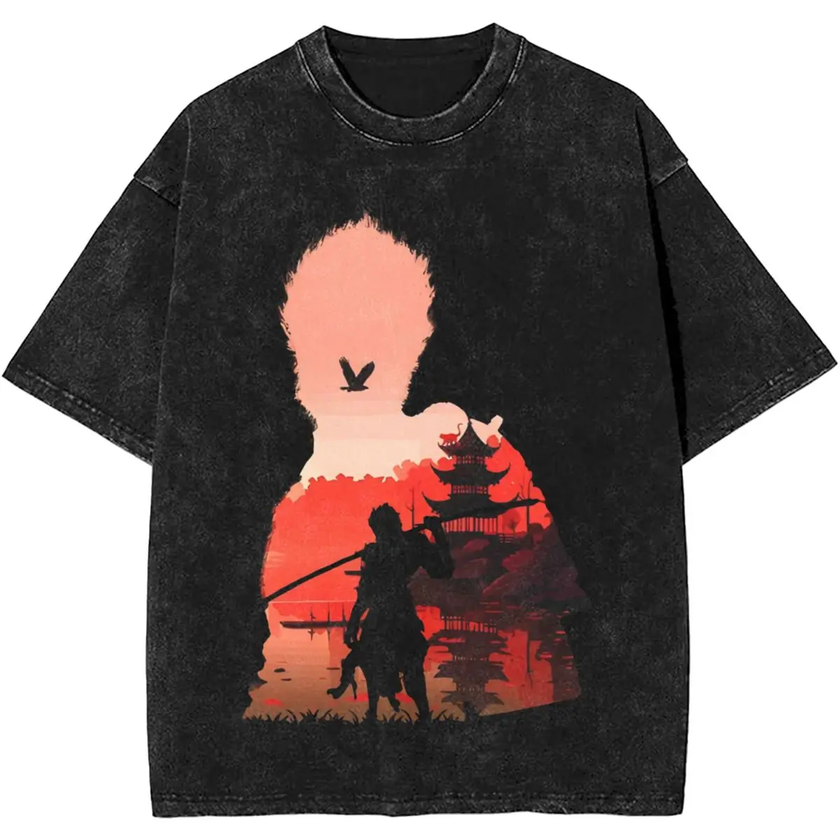 Черная игровая футболка Myth Wukong уличная одежда для мужчин и женщин 2024 новая