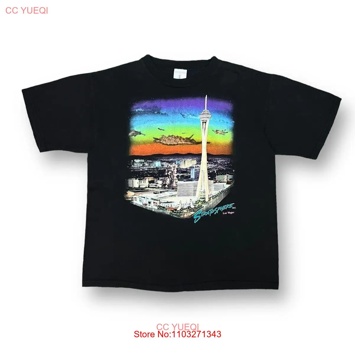 Винтажная футболка в стиле 90-х Стратосфера с Казино Лас Вегаса