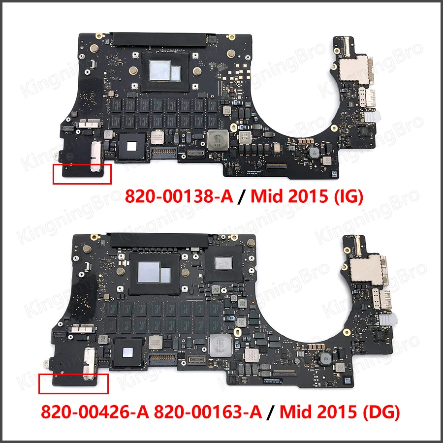Оригинальная материнская плата A1398 с радиатором для Macbook Pro Retina 15 дюймов Core i7 8 Гб 16