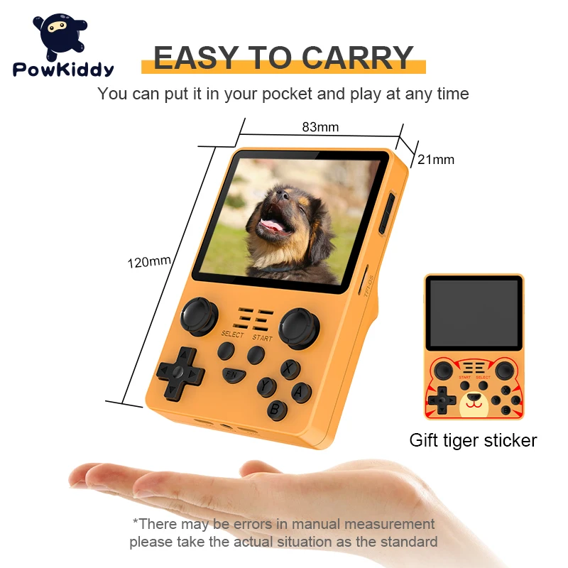 

POWKIDDY New RGB20S Handheld Game HD Dual Card Console Retro Open Source System 3.5-Inch 4:3 IPS Screen Built-in 25000 Games Gi