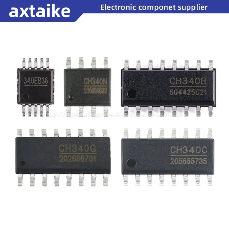 

10PCS CH340G CH340B CH340C CH340E CH340T CH340N SOP8 SOIC16 MSOP10 TSSOP20 CH340S CH340K CH340 Series SMD USB To Serial Port IC