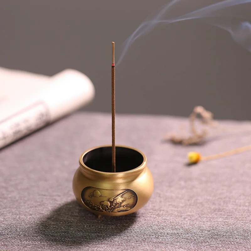 

Base Copper Candlee Vessel Vintage Stick Censer Mini Candlee Censer Sticks Brass Spiritual Decor Incienso Quemador Room Decor