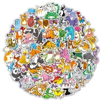 100pcs animal stickers cute kawaii cartoon gift for kids teen birthday party vinyl waterproof sticker for water bottle scrapbook