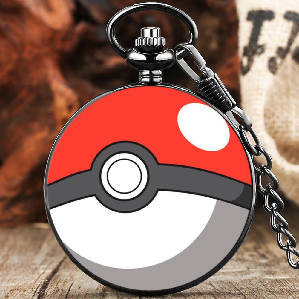 Пепельный Шар Аниме Комикс Косплей кварцевые карманные часы цепочка Кетчум