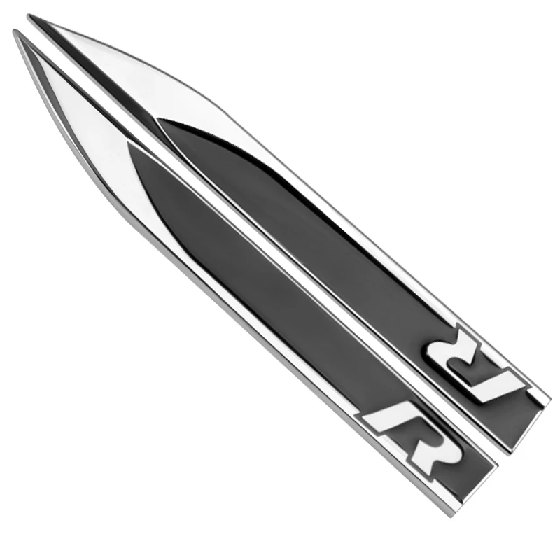 

1 пара 3D металлических эмблем с логотипом GTI R, наклейки на кузов автомобиля, наклейки для VW Golf 3 4 5 8 Polo MK8 GTI GTD R, аксессуары для авто украшения