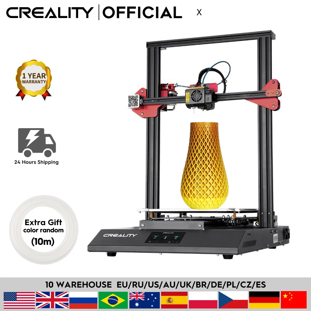 

Creality 3D CR-10S Pro V2 3D Printer High Precision With BL Touch Auto-Level Touch Printing Kit Resume Print Filament Sensor