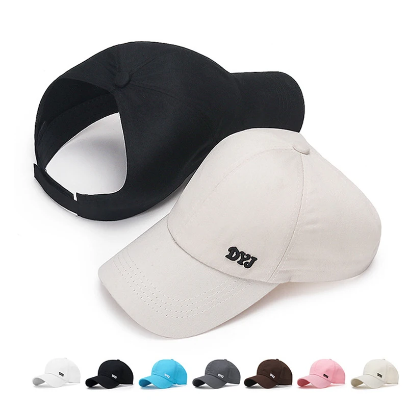 

Summer Men Women's Hair Messy Bun Ponytail Baseball Hat Golf Sports Casual Ponytail Cap Curly Hair Backless Ponytail Hat