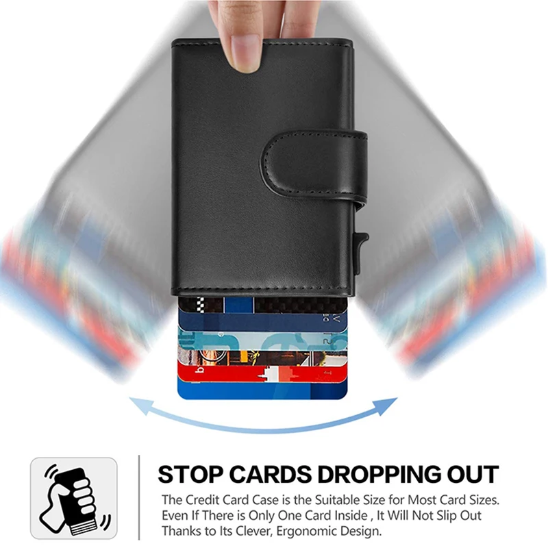 DIENQI Rfid мужские кошельки из натуральной кожи модный держатель для карт кошелек в