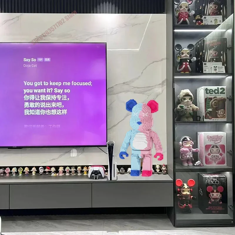 MOC Bearbrick 3d-микроэлементы строительные блоки мини-модель микро-алмазное украшение