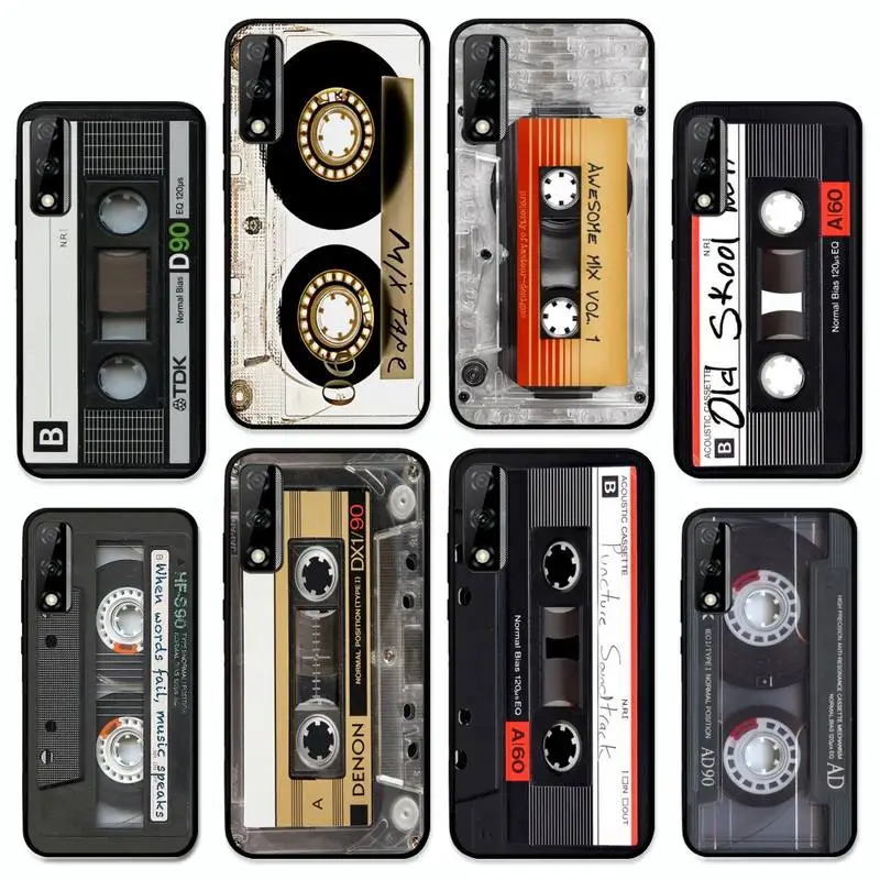 

Vintage Cassette tape Phone Case for Huawei Y 6 9 7 5 8s prime 2019 2018 enjoy 7 plus