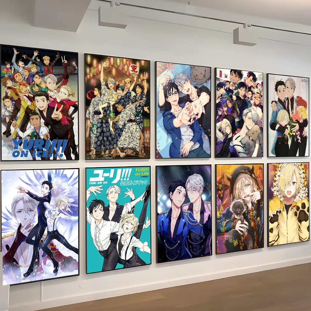 Аниме-постеры Yuri On Ice клейкие наклейки из белой бумаги сделай сам для комнаты бара