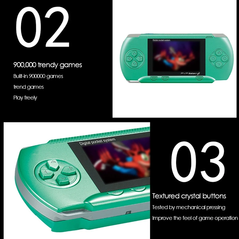 Hot TTKK DG-172 3.2inch Color Screen Handheld Portable Game Console with Built-in 900 000 Games Suitable for RPG/ACT/AVG |