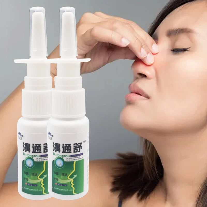 

100% чистый травяной спрей для носа 20 мл, лечение хронического ринита, синусита, традиционный китайский медицинский спрей для чистки носа, ухо...
