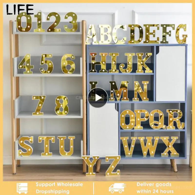 

1~10PCS Night Lights 16cm Golden 0-9 Digital Number Lights Birthday Wedding Christmas Home Decoration Holiday Party Lighting