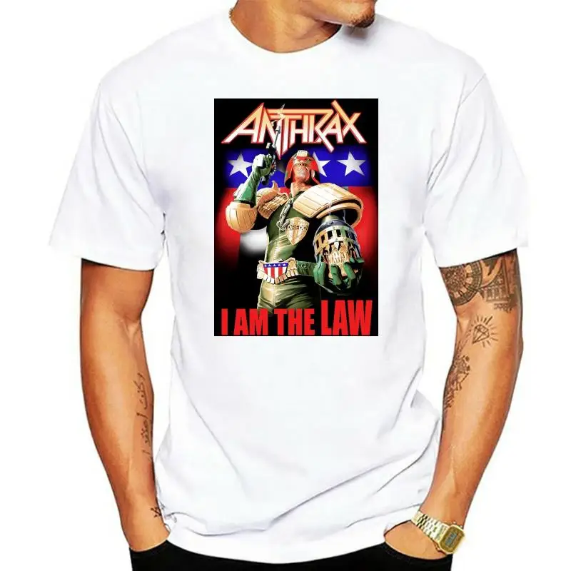 

Anthrax Judge Dredd I Am The Law T-Shirt New Heavy Metal Band 100% Authentic Festive Tee Shirt