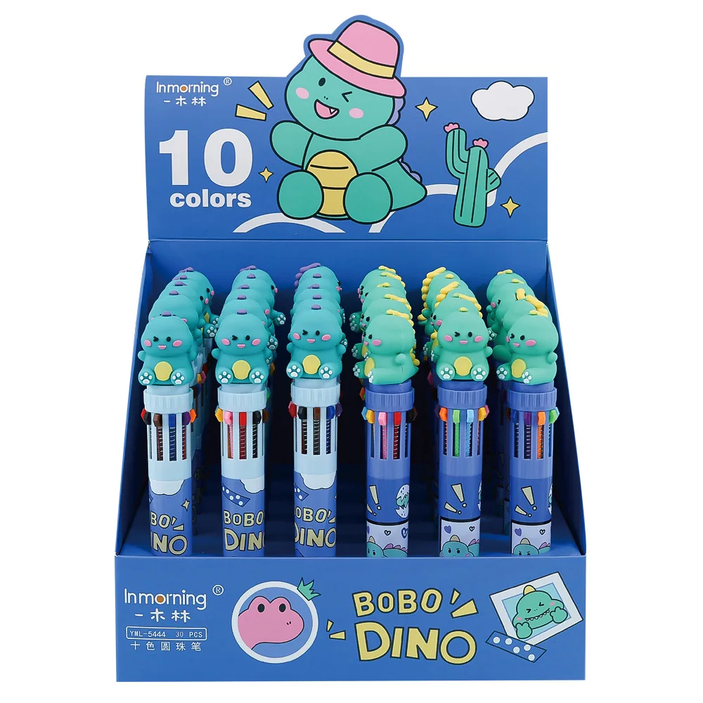 

24 шт./партия, шариковые ручки с динозавром, 0,5 мм