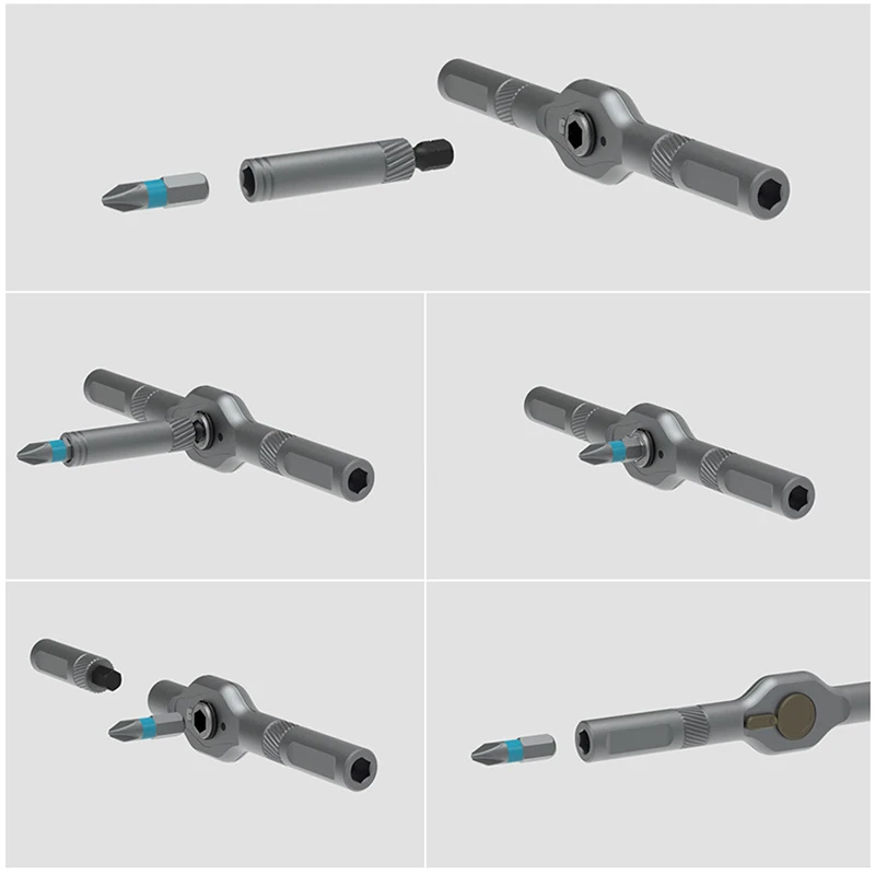 Экономичная храповая отвертка 42 в одном поворотная многофункциональная набор