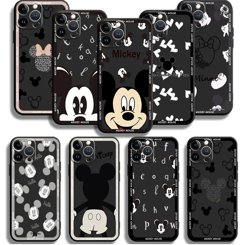 

Anime Mickey Mouse Silicon Phone Cover For Apple iPhone 11 12 14 Pro Max 13 7 Plus Mini 8 6S XR X 6 XS 5 12mini 13mini