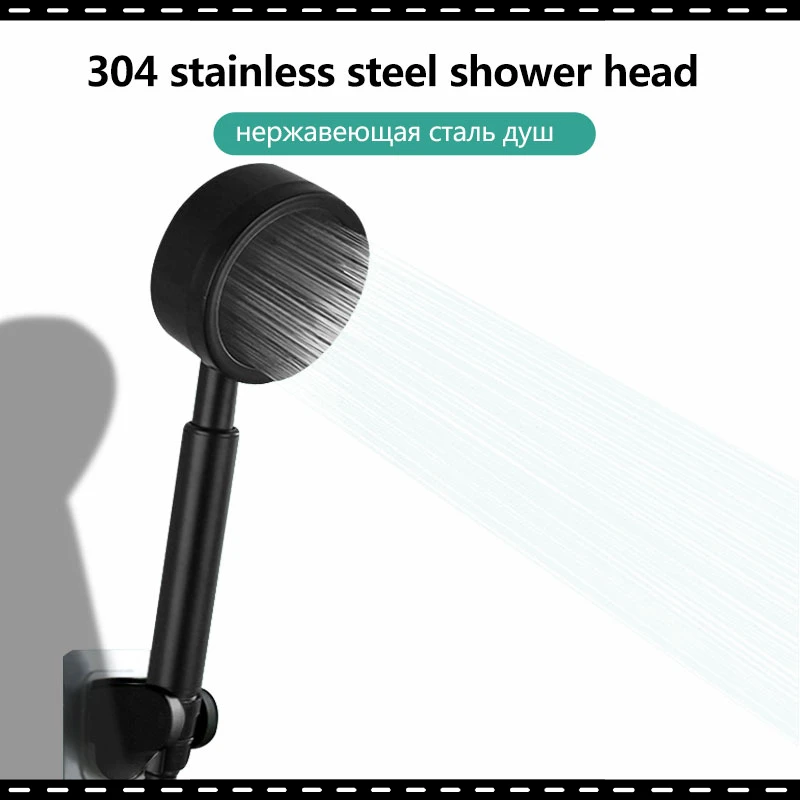 

Shower Head Stainless Steel Fall resistant Handheld Wall Mounted High Pressure for Bathroom Water Saving Rainfall Shower