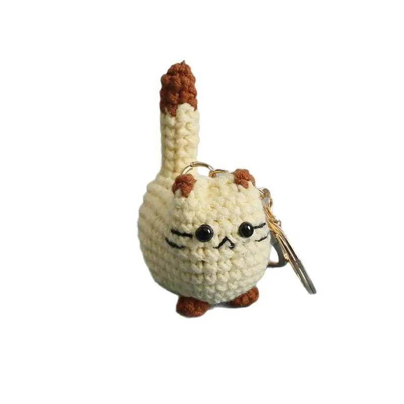 Брелок-подвеска 2026 Crochet Kitten Series: милый вязаный котик ручной работы, толстый кот-брелок, вязаное животное, аксессуар для рюкзака, подарки (art.: 3920d89bb2ee1) - 3920d89bb2ee1