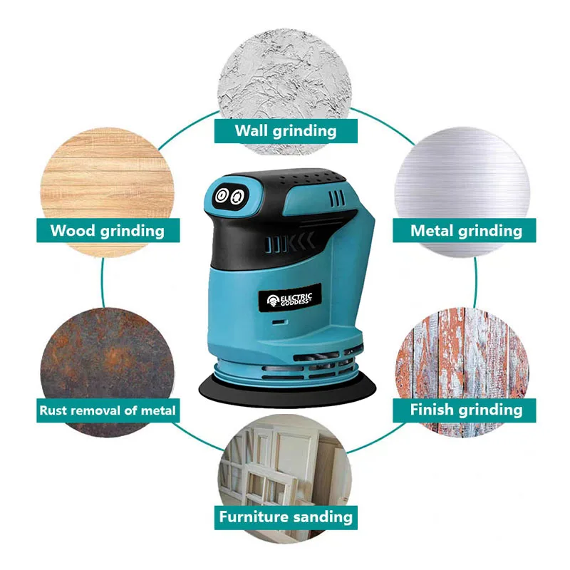 Электрическая орбитальная шлифовальная машина Goddess 125 мм 3 скорости