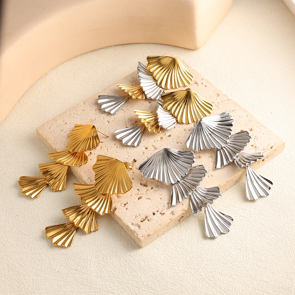 ZMfashion золотые и серебряные серьги-кисточки в форме веера цепочки-чокеры