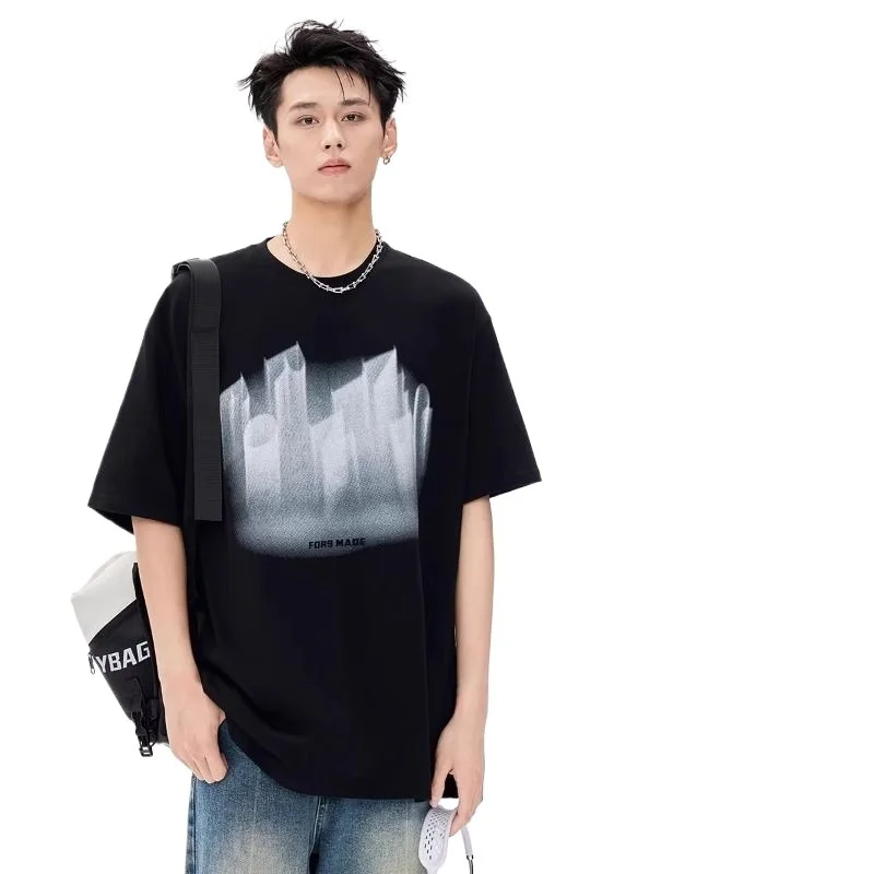 Мужская футболка с коротким рукавом из чистого хлопка