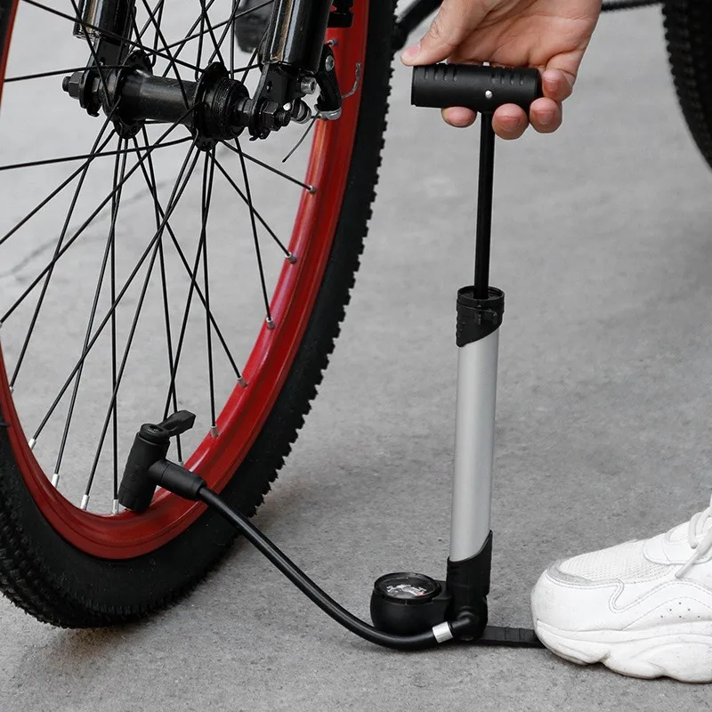 

Портативный велосипедный мини-насос ZK40 с манометром 120 фунтов на квадратный дюйм, напольный велосипедный воздушный ручной насос для шин, аксессуары для горных и дорожных велосипедов