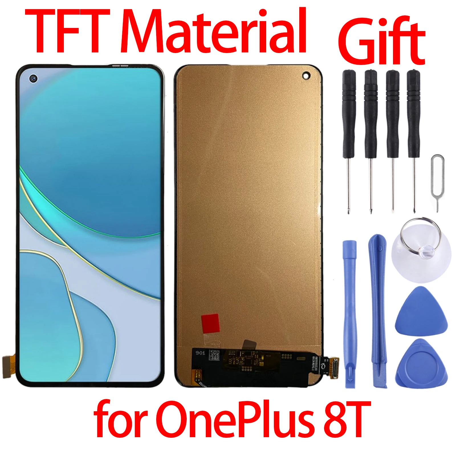 

for OnePlus 8T TFT Material LCD Screen and Digitizer Full Assembly for OnePlus 8T