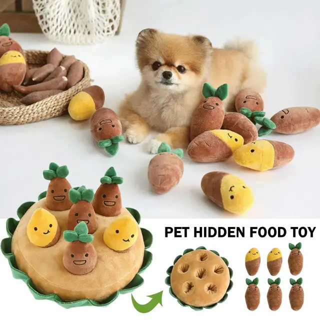 Ins Dog Toy Pulling Sweet Potato Set Interactive Dog Toys Cat Hidden Food Sniffing Kit Food Seeking Pulling Toy Dog Supplies 6