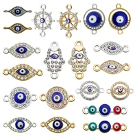 20pcslot rhinestone metal evil eye pandora charms for bracelet jewelry making diy accessories 2 ears turkish eye bead pendant