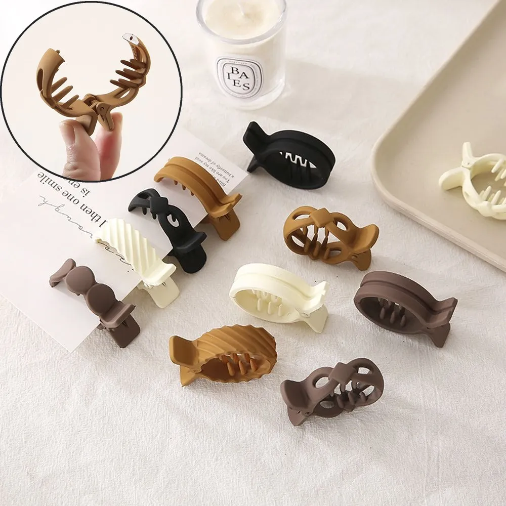 

Заколка-краб женская для хвоста, повседневный зажим для волос, матовый аксессуар на голову