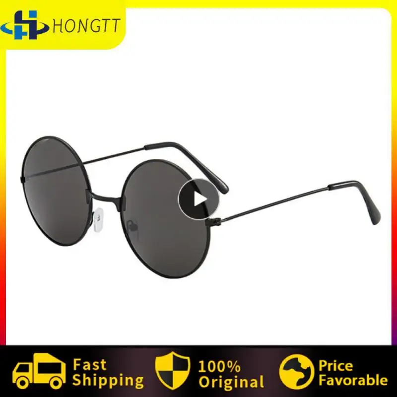

1PCS Retro Round Hippie Sunglasses Fashion Circle Metal Colorful Round-frame Sunglasses For Women Men Disco Party Glasses