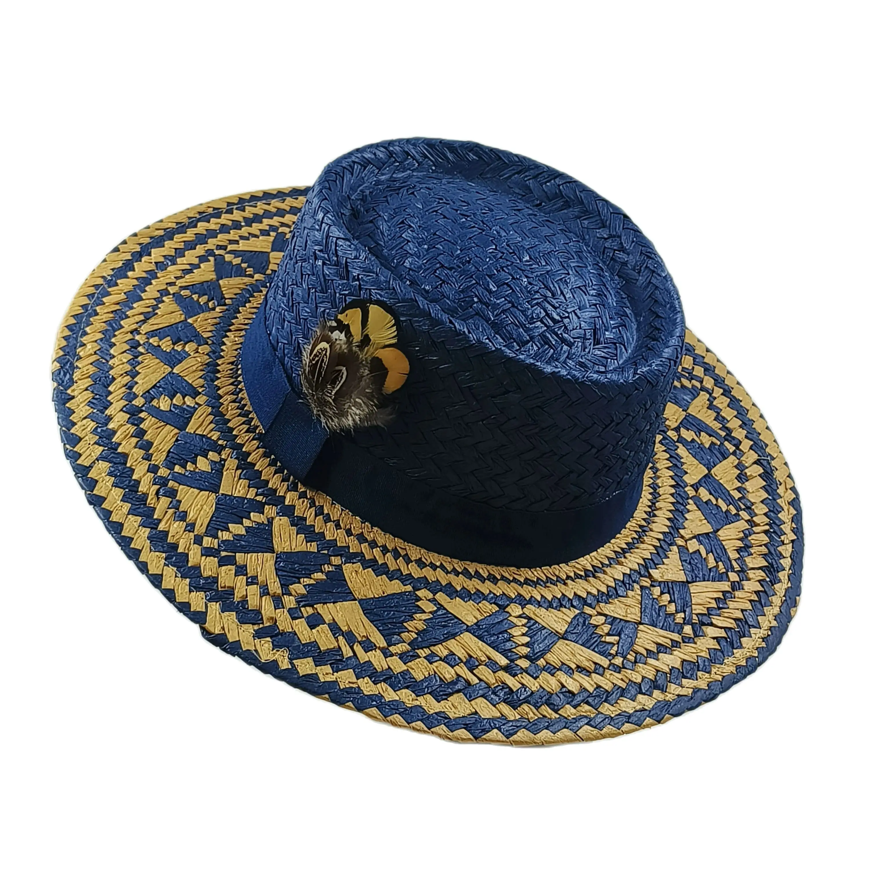 Шляпа из рафии для мужчин и женщин Соломенная Панама в богемном стиле с