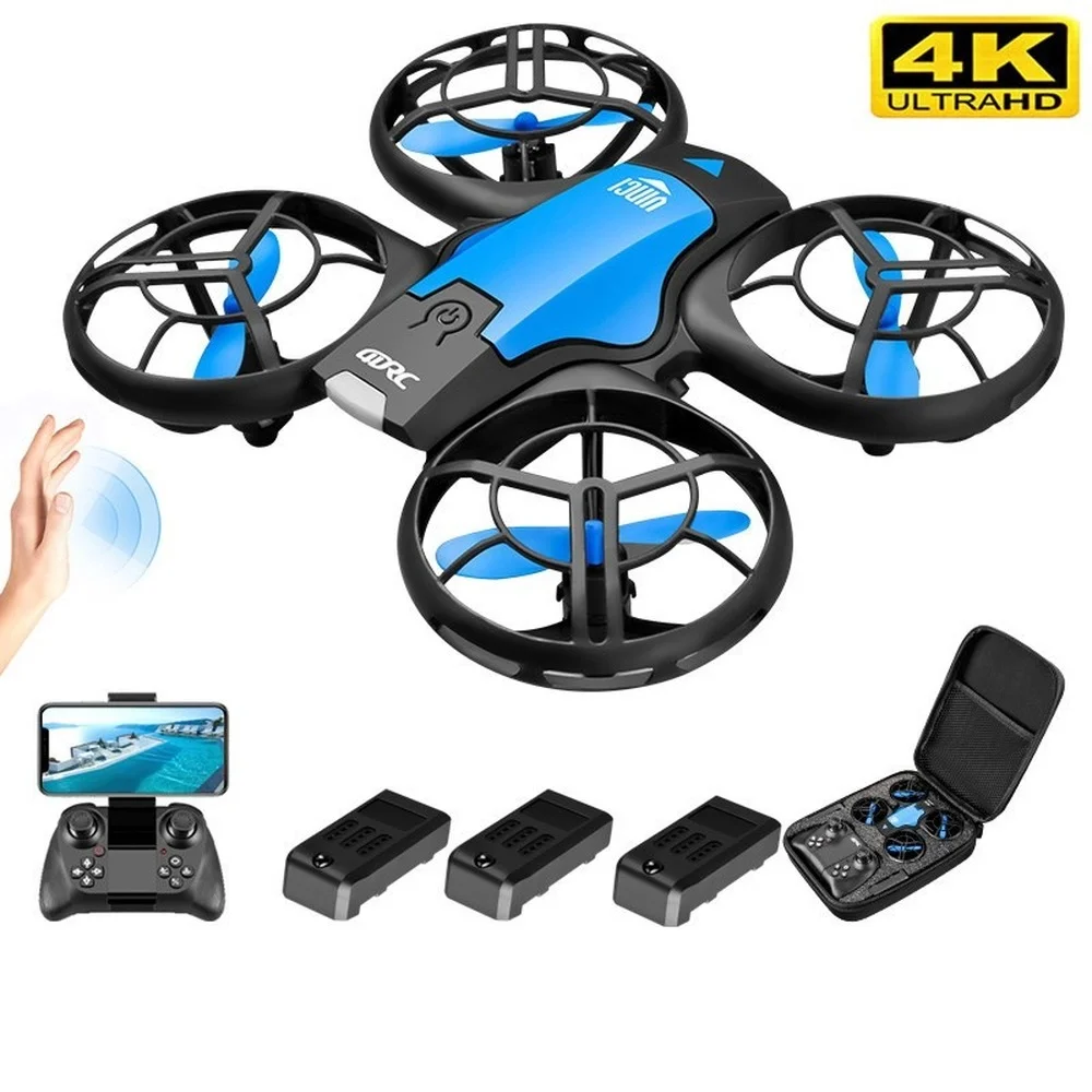 

Детский мини-Дрон V8 с широкоугольной камерой 4k HD, 1080P, Wi-Fi