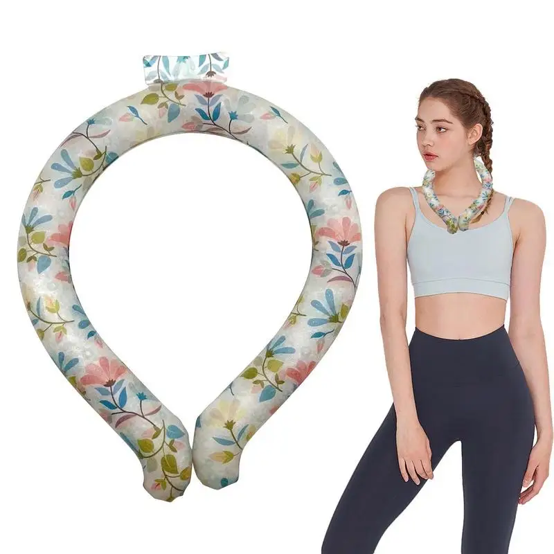 

Wearable Cooling Neck Wraps Elastic Wearable Cooler Adjustable Ice Pack Cooling Device Cooling Collar Summer Accessories