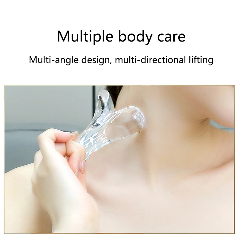 Прозрачная кристаллическая пластина Guasha Y-образная лифтинг лица против морщин