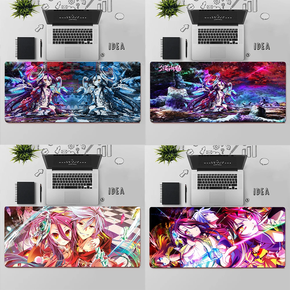 

Игровой коврик для мыши No Game No Life, Большой Коврик Для Мыши для ПК, игровой компьютерный коврик для мыши, большой коврик для мыши XXL, коврик для клавиатуры, Настольный коврик