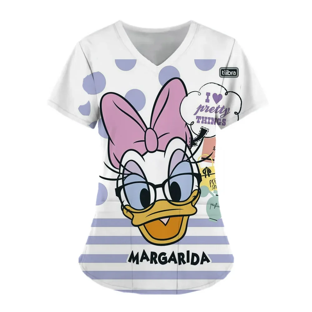 Женская футболка с коротким рукавом и принтом Микки Мауса S-3XL цвет в ассортименте