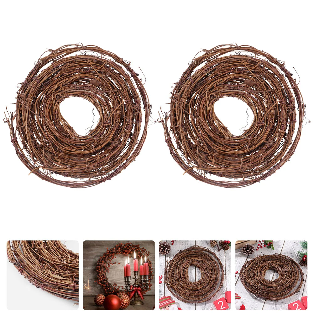 

2 Pcs Rattan Snake Shape Twig Vine Pendant DIY Crafts Making Garlands Flower Wreaths Front Door