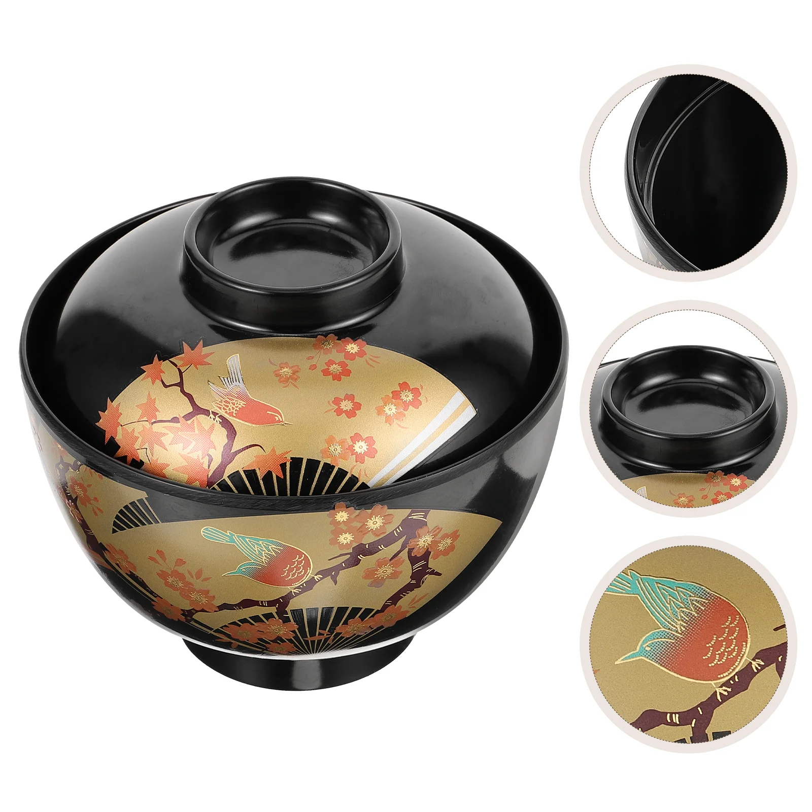 

Lidded Food Bowl Soup Bowls Ceramics Exquisite Rice Japanese Container Melamine Containers with Lids