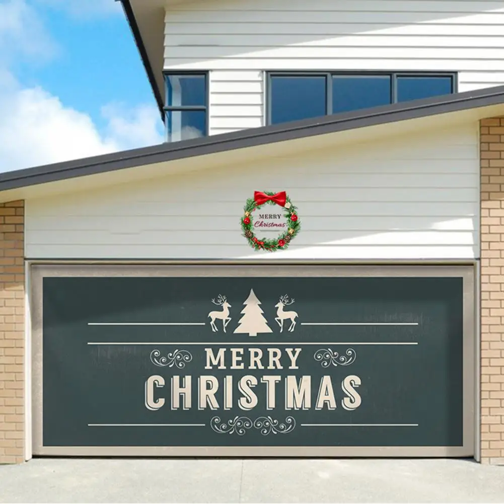 Рождественское украшение для гаражных ворот ткань праздничный рождественский