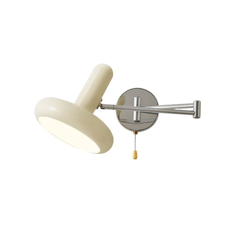 

Bauhaus Wall Lamp Nordic Cream Wind Adjustable Lamp Living Room Bedroom Bedside LED Light Retractable Study Reading Light
