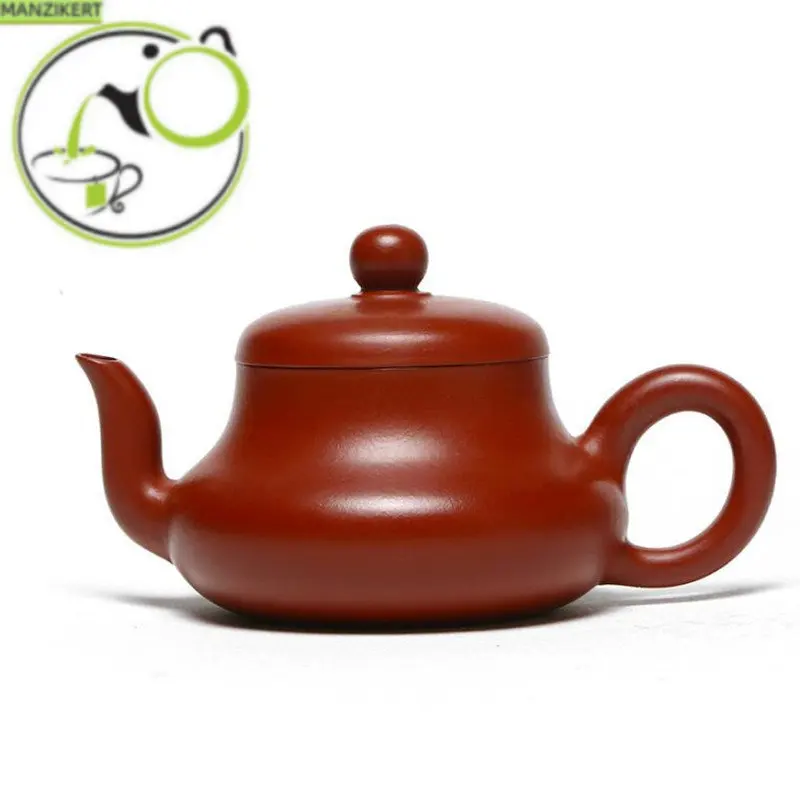 

130ml Chinese Yixing Purple Clay Teapots Famous Artists Handmade Tea Pot Raw Ore Dahongpao Mud Kettle Zisha Tea Set Teaware