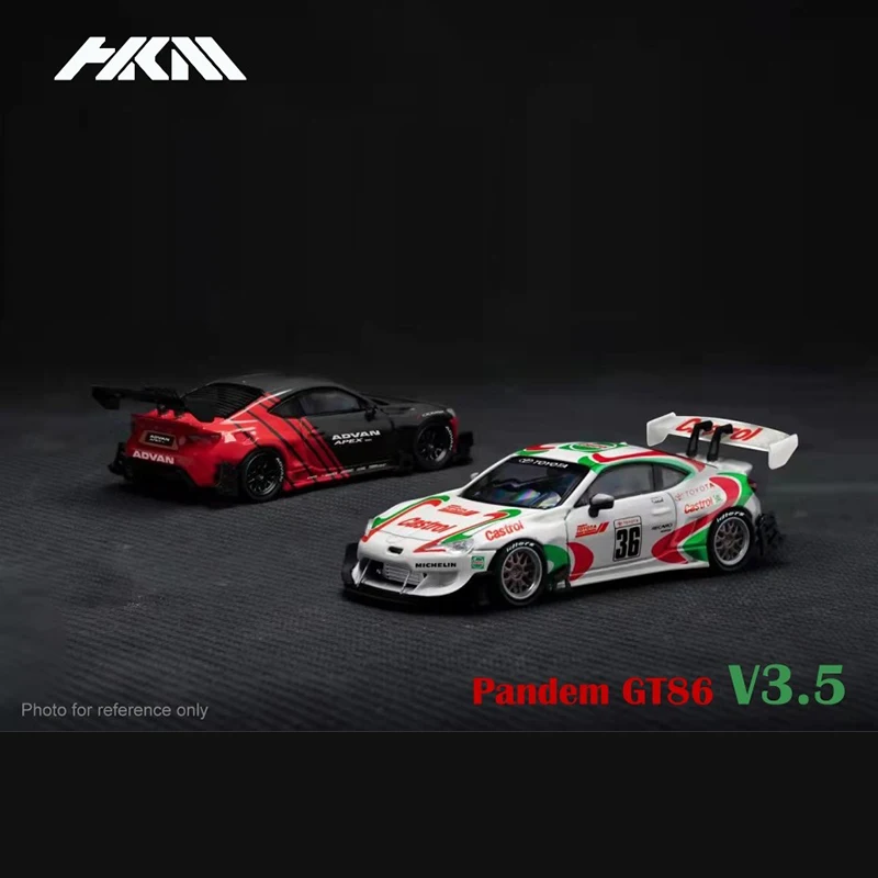 Модель автомобиля HKM 1:64 Pandem 86 GT86 Rocket Bunny V3.5, широкий корпус, литье под давлением